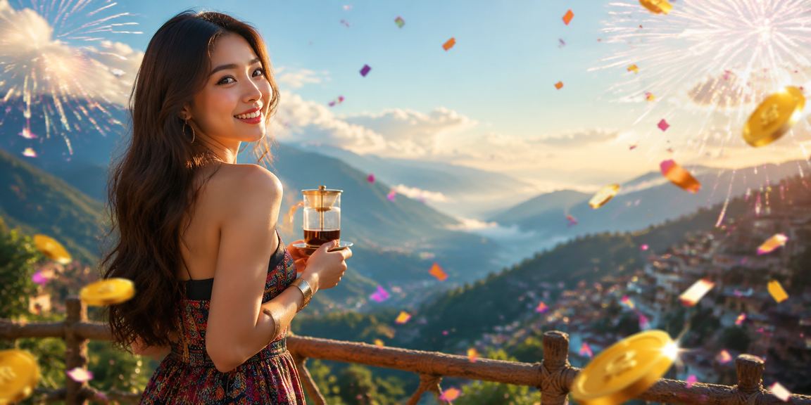 Người dùng tại Sa Pa thưởng thức cà phê và trải nghiệm nền tảng cá cược trực tuyến trên điện thoại